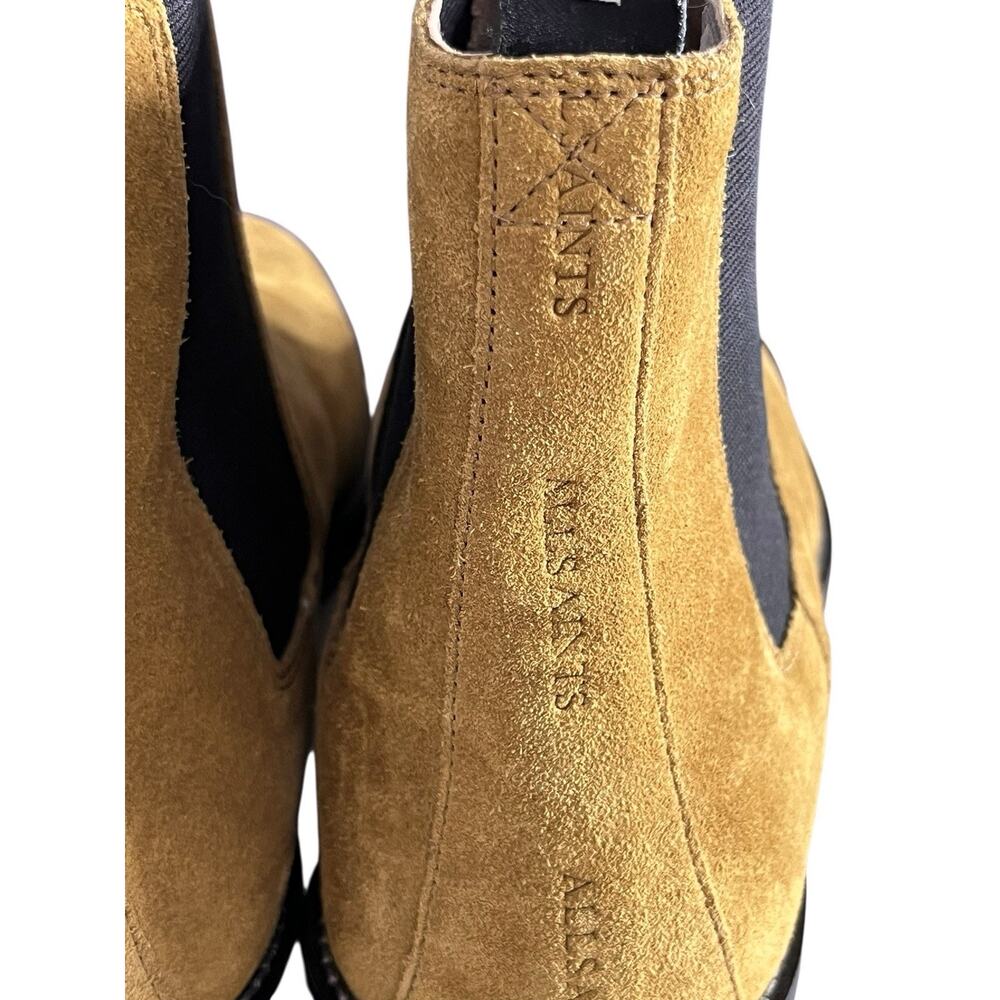 Allsaints Harley Suede Chelsea Boots Men’s Size 46 US 13 Tobacco Gold NEW Tan - Picture 5 of 13